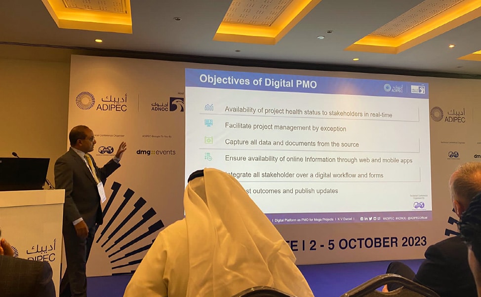 Wrench CEO KV Daniel Presented a Paper at ADIPEC 2022, on “Using a