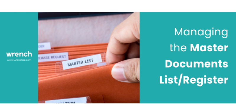 Managing The Master Documents List/Register