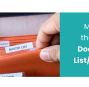 Managing The Master Documents List/Register