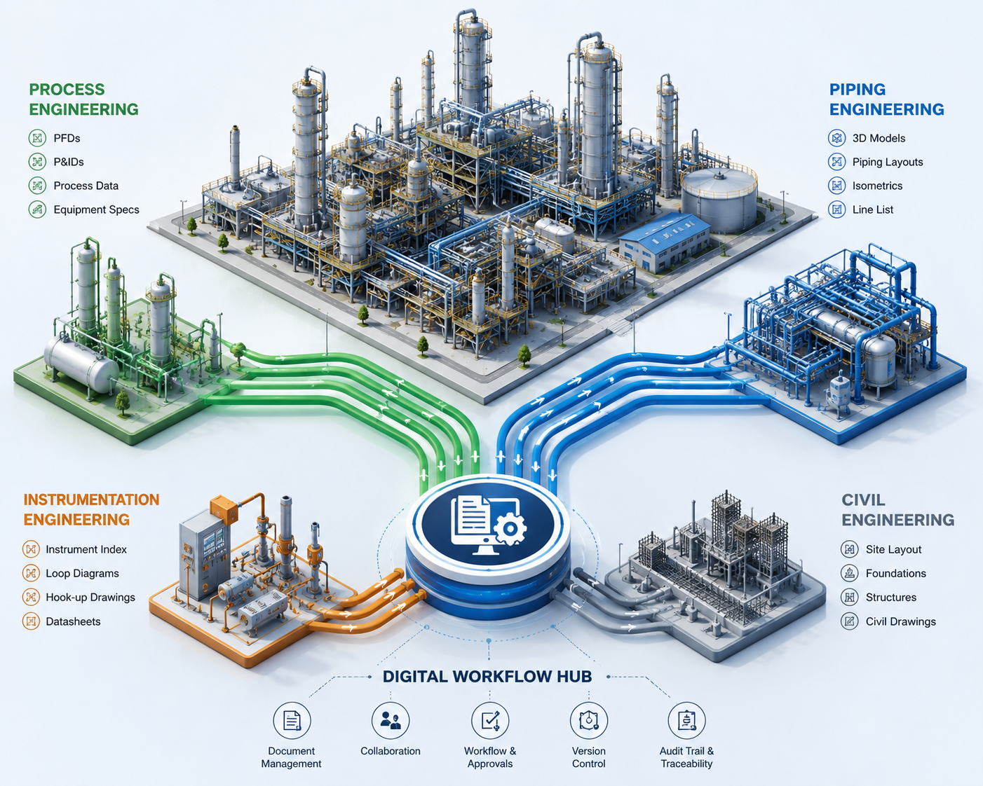 How Chemical Plant EPC Teams Manage Multi-Discipline Engineering Workflows